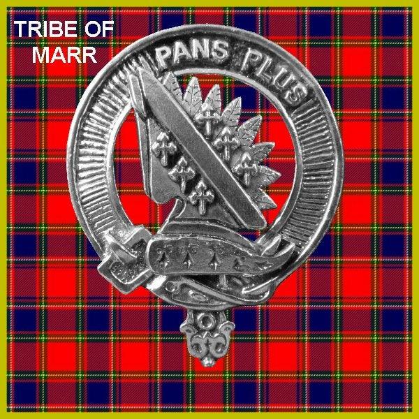 Marr 8oz Clan Crest Scottish Badge Stainless Steel Flask