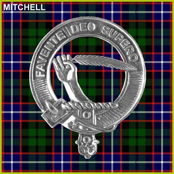 Mitchell 8oz Clan Crest Scottish Badge Stainless Steel Flask