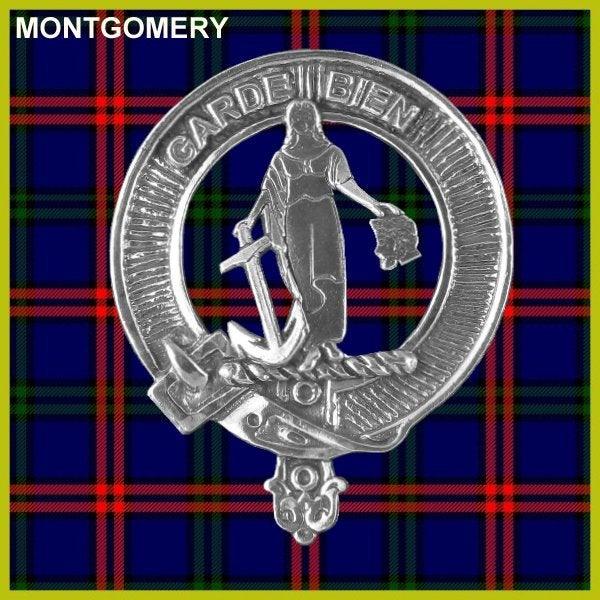 Montgomery 8oz Clan Crest Scottish Badge Stainless Steel Flask