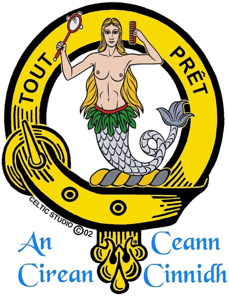 Murray (Mermaid) 8oz Clan Crest Scottish Badge Stainless Steel Flask