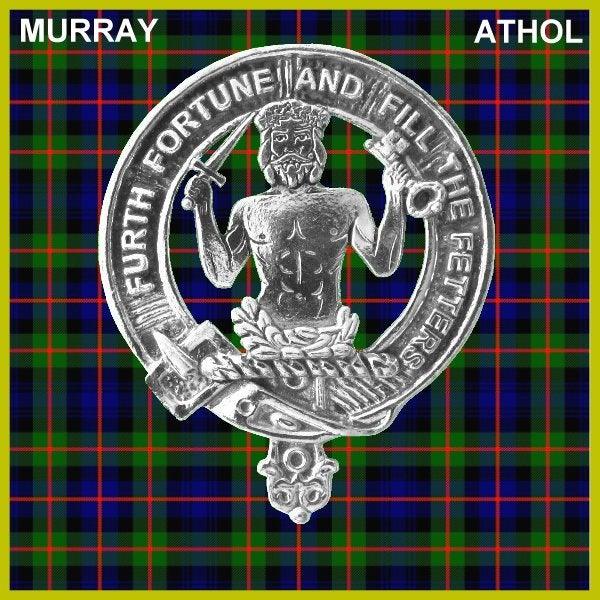 Murray (Savage) 8oz Clan Crest Scottish Badge Stainless Steel Flask