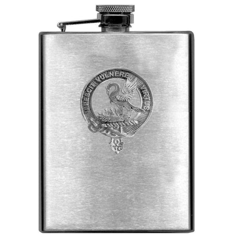 Stewart 8oz Clan Crest Scottish Badge Flask
