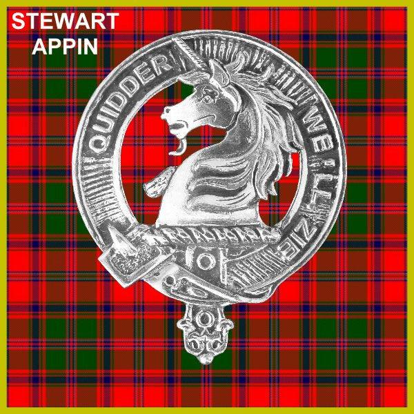 Stewart (Appin) 8oz Clan Crest Scottish Badge Stainless Steel Flask