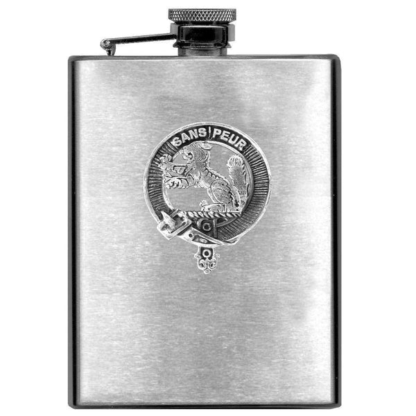 Sutherland 8oz Clan Crest Scottish Badge Stainless Steel Flask
