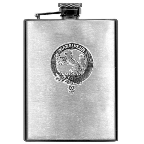 Sutherland 8oz Clan Crest Scottish Badge Flask