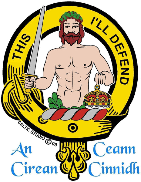 MacFarlane Clan Crest Badge Skye Decanter