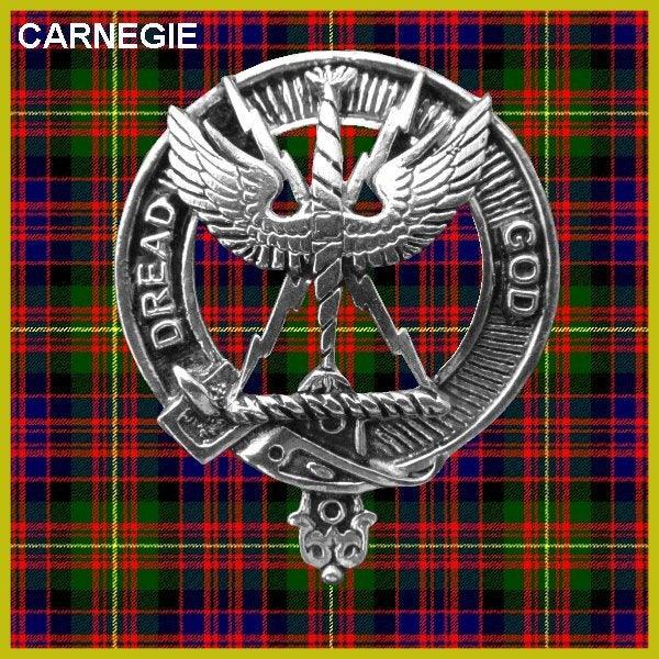 Carnegie 8oz Clan Crest Scottish Badge Stainless Steel Flask