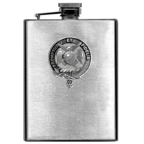 Carruthers 8oz Clan Crest Scottish Badge Flask