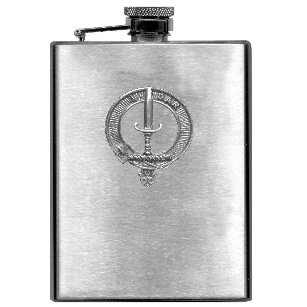 Dalzell 8oz Clan Crest Scottish Badge Stainless Steel Flask