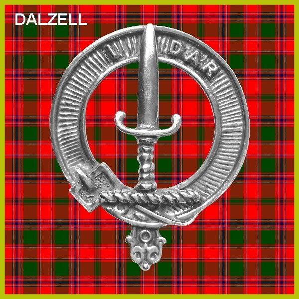 Dalzell 8oz Clan Crest Scottish Badge Stainless Steel Flask