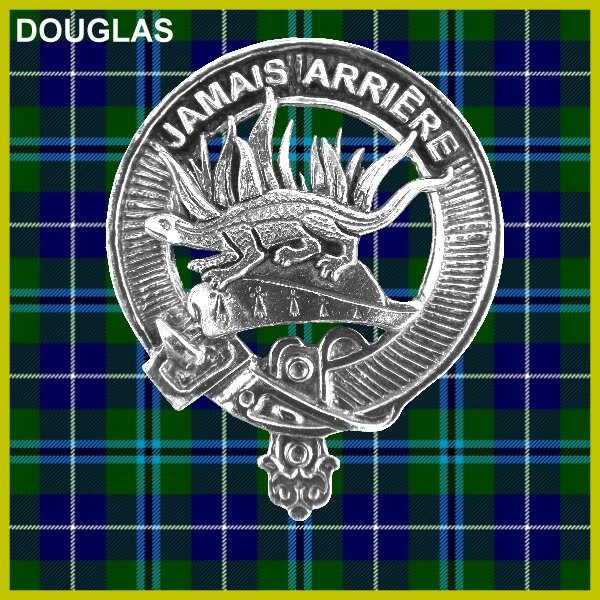 Douglas 8oz Clan Crest Scottish Badge Stainless Steel Flask