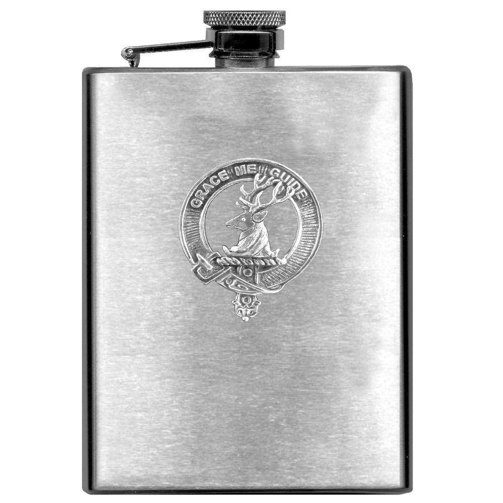 Forbes 8oz Clan Crest Scottish Badge Stainless Steel Flask