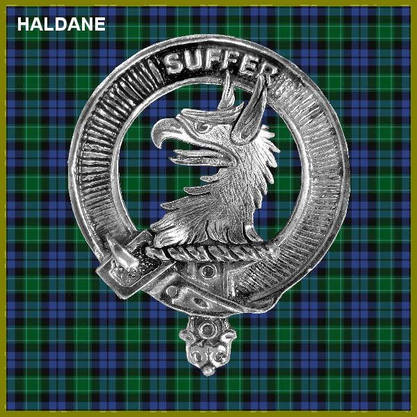 Haldane 8oz Clan Crest Scottish Badge Stainless Steel Flask