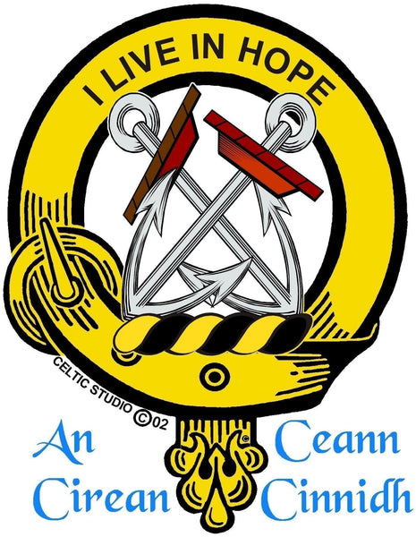 Kinnear 8oz Clan Crest Scottish Badge Stainless Steel Flask