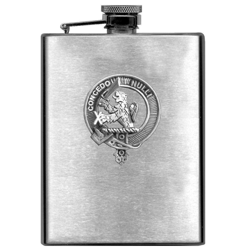 Little 8oz Clan Crest Scottish Badge Stainless Steel Flask