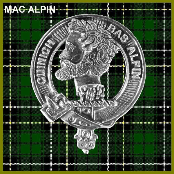 MacAlpine 8oz Clan Crest Scottish Badge Stainless Steel Flask