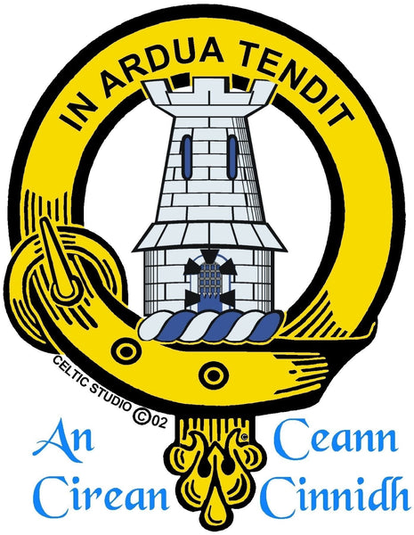 MacCallum 8oz Clan Crest Scottish Badge Stainless Steel Flask