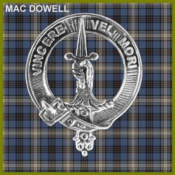 MacDowall 8oz Clan Crest Scottish Badge Stainless Steel Flask