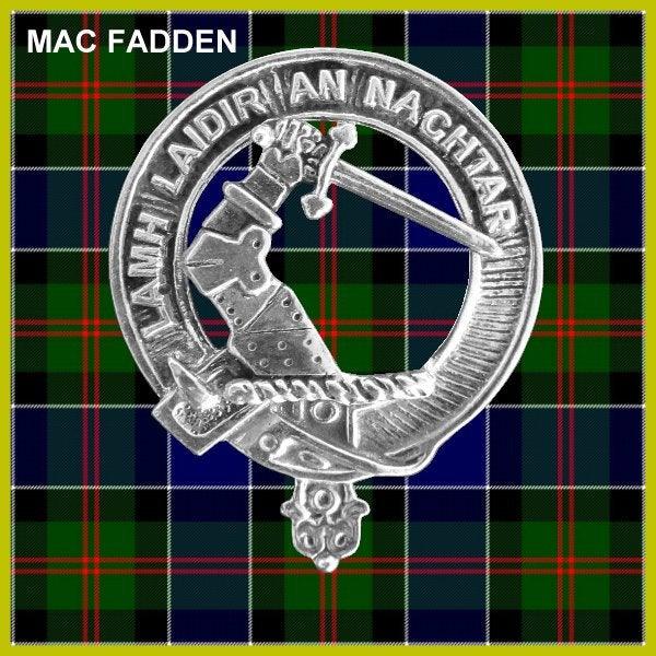 MacFadden 8oz Clan Crest Scottish Badge Stainless Steel Flask