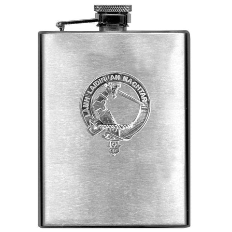 MacFadden 8oz Clan Crest Scottish Badge Flask