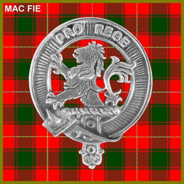 MacFie 8oz Clan Crest Scottish Badge Stainless Steel Flask