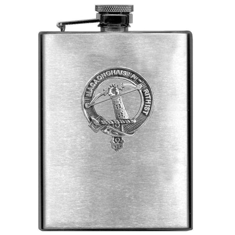 MacInnes 8oz Clan Crest Scottish Badge Flask