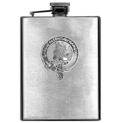 Muir 8oz Clan Crest Scottish Badge Stainless Steel Flask