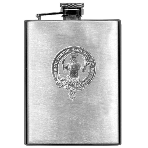 Murray (Savage) 8oz Clan Crest Scottish Badge Stainless Steel Flask