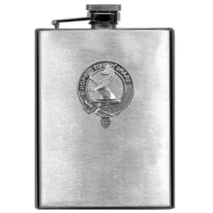 Riddell 8oz Clan Crest Scottish Badge Stainless Steel Flask