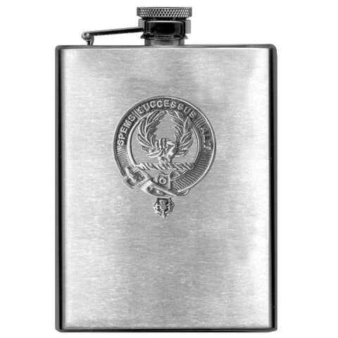 Ross 8oz Clan Crest Scottish Badge Flask