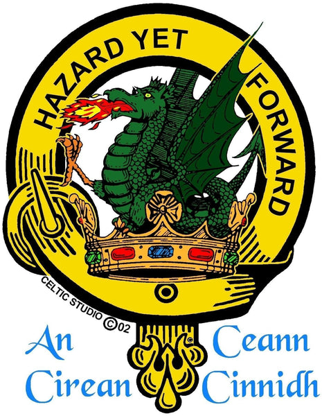 Seton 8oz Clan Crest Scottish Badge Stainless Steel Flask