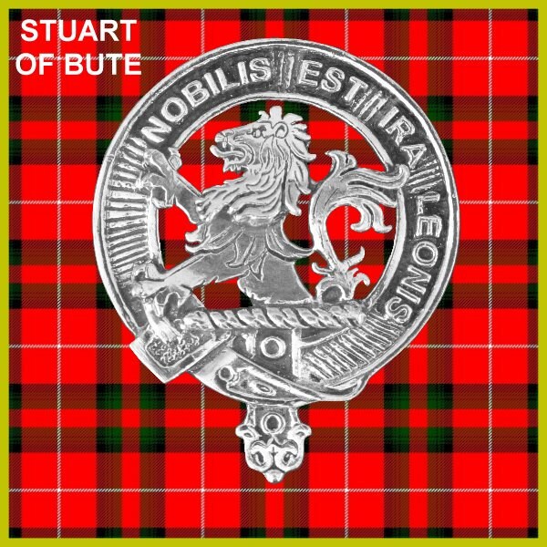 Stuart 8oz Clan Crest Scottish Badge Stainless Steel Flask
