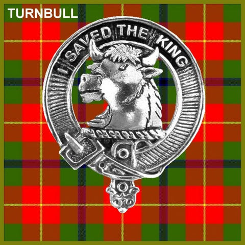 Turnbull 8oz Clan Crest Scottish Badge Stainless Steel Flask