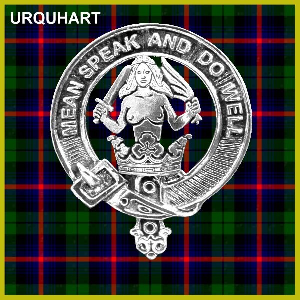 Urquhart 8oz Clan Crest Scottish Badge Stainless Steel Flask