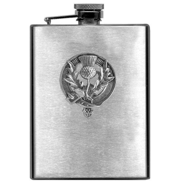 Thistle 8oz Crest Scottish Badge Flask