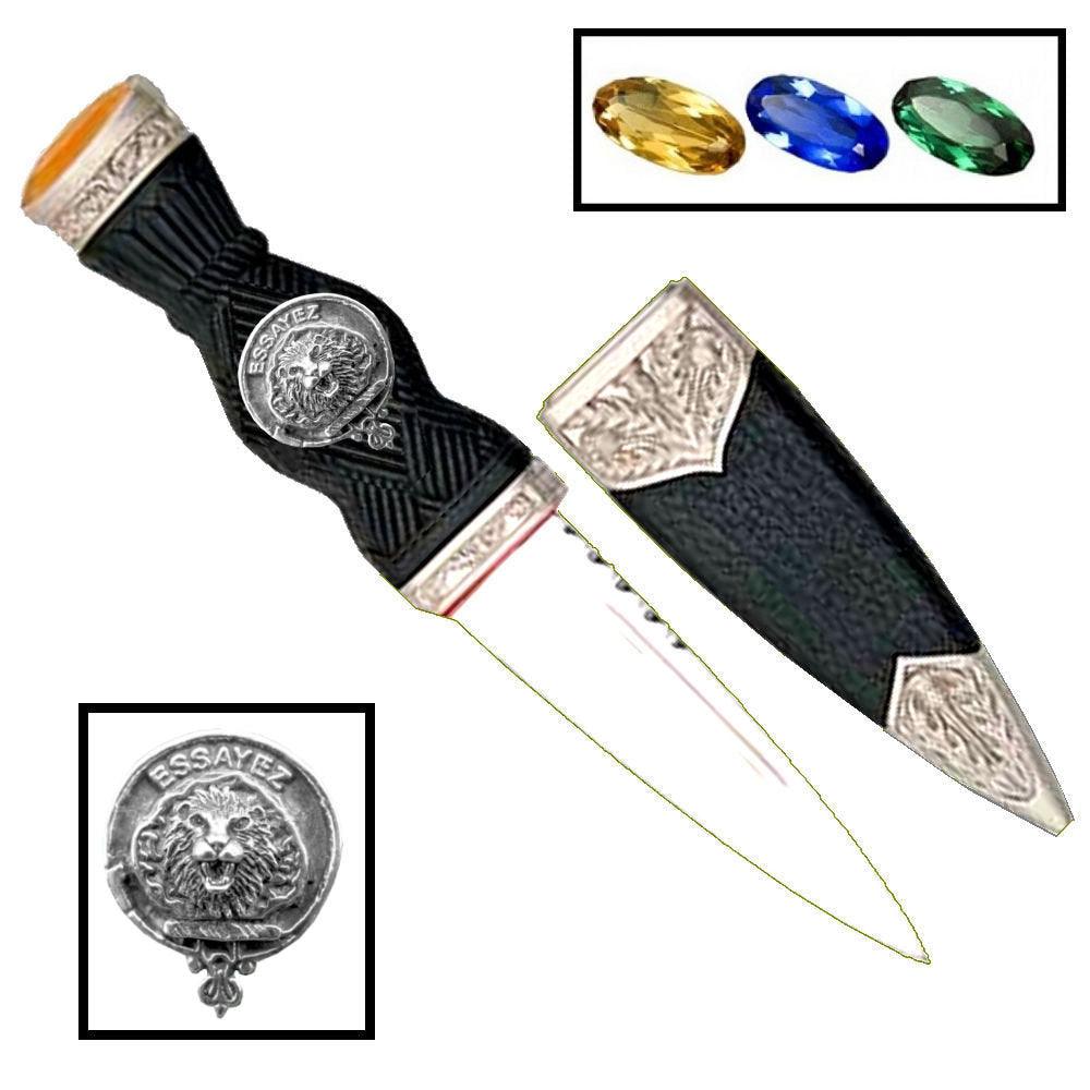 Dundas Clan Crest Sgian Dubh, Scottish Knife