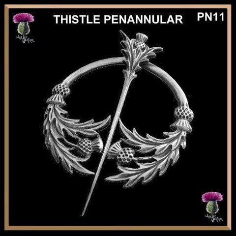 Scottish Thistle Penannular Pin - Large