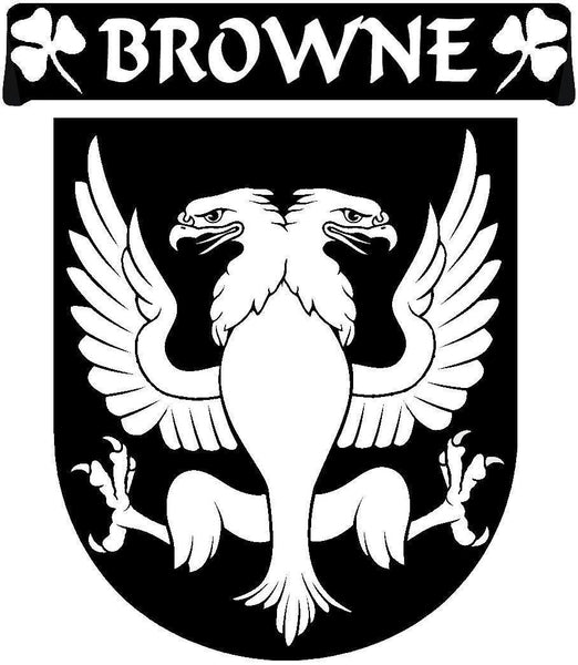 Browne Irish Coat Of Arms Disk Cufflinks