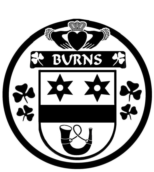 Burns Irish Coat Of Arms Disk Cufflinks
