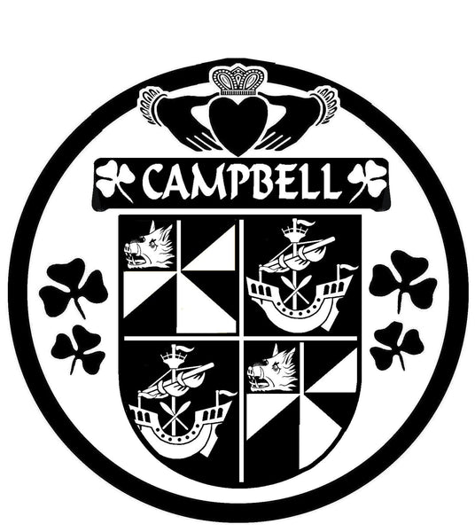 Campbell Irish Coat Of Arms Disk Cufflinks
