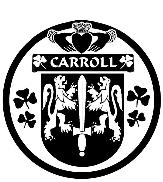 Carroll Irish Coat Of Arms Disk Cufflinks