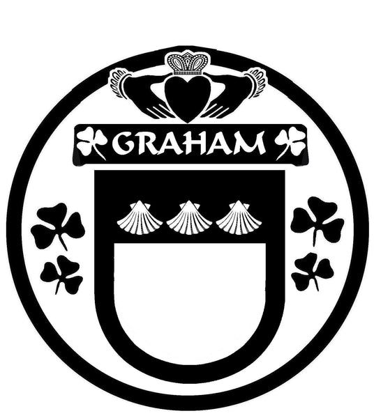Graham Irish Coat Of Arms Disk Cufflink