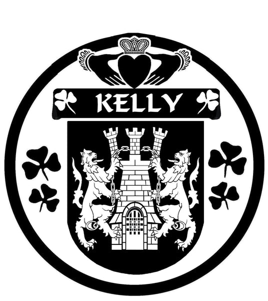 Kelly Irish Coat of Arms Disk Cufflinks