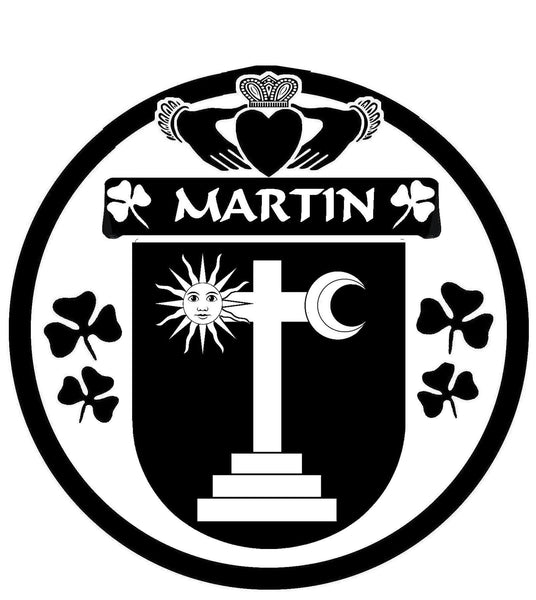 Martin Irish Coat Of Arms Disk Cufflink