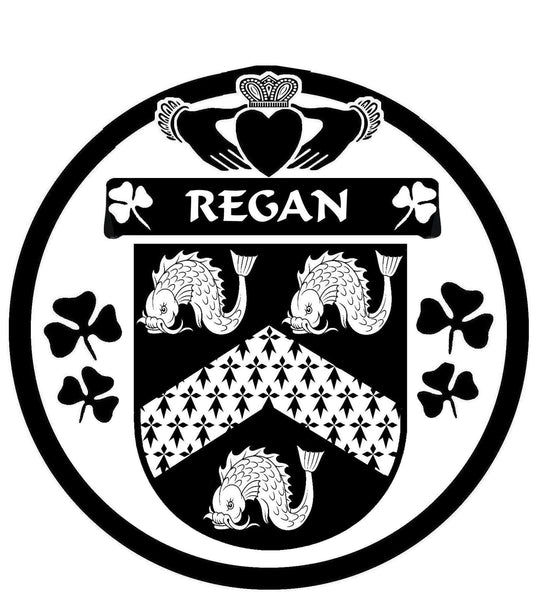 Regan Irish Coat of Arms Disk Cufflinks