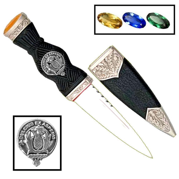 Ferguson Clan Crest Sgian Dubh, Scottish Knife