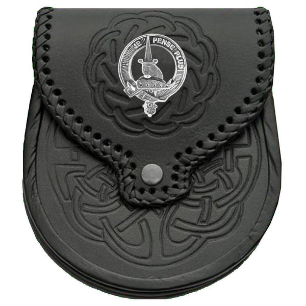 Erskine Scottish Clan Badge Sporran, Leather