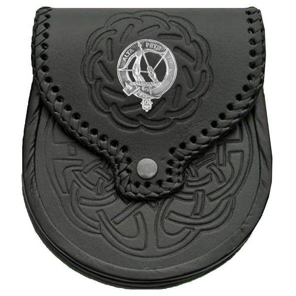 Fletcher Scottish Clan Badge Sporran, Leather