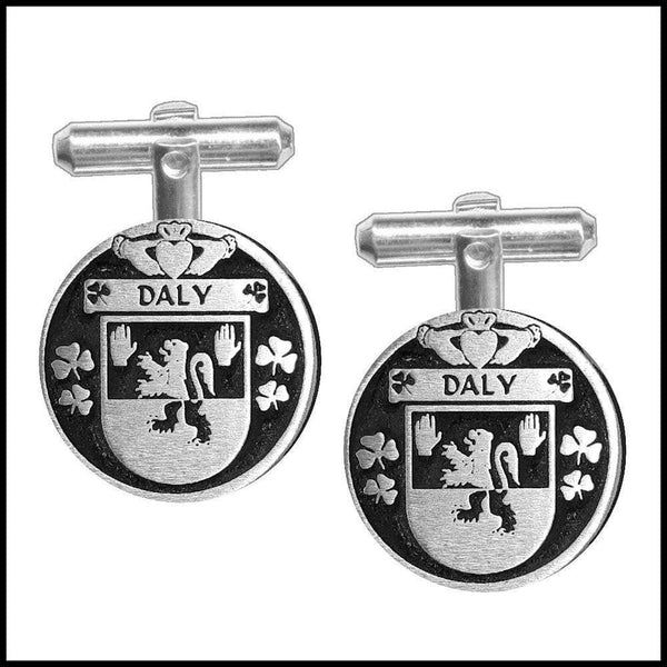 Daly Irish Coat Of Arms Disk Cufflinks