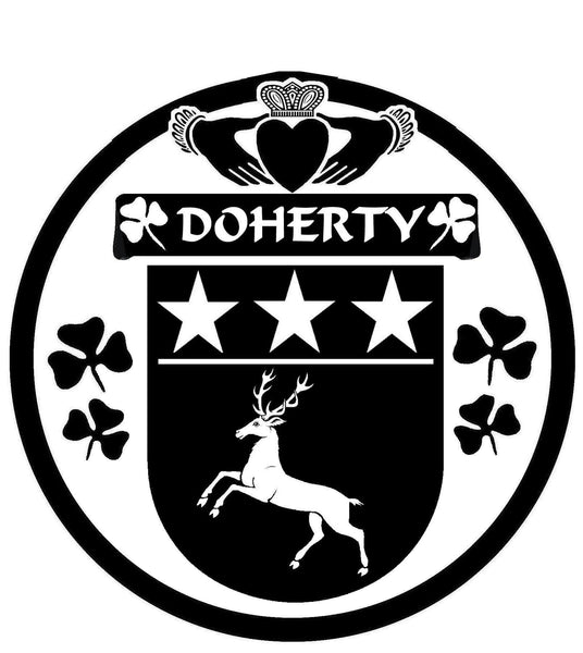 Doherty Irish Coat Of Arms Disk Cufflinks